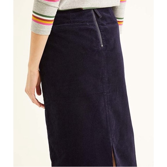 Boden NWT Navy Corduroy Midi Skirt size 8R - Picture 4 of 15